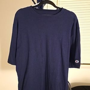 Champion Solid Navy Tee - size LT -  100% Cotton
